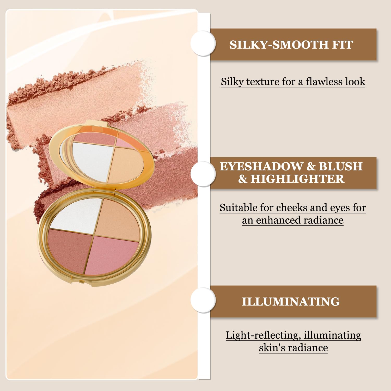 Accusly multitasking makeup palette held in hand