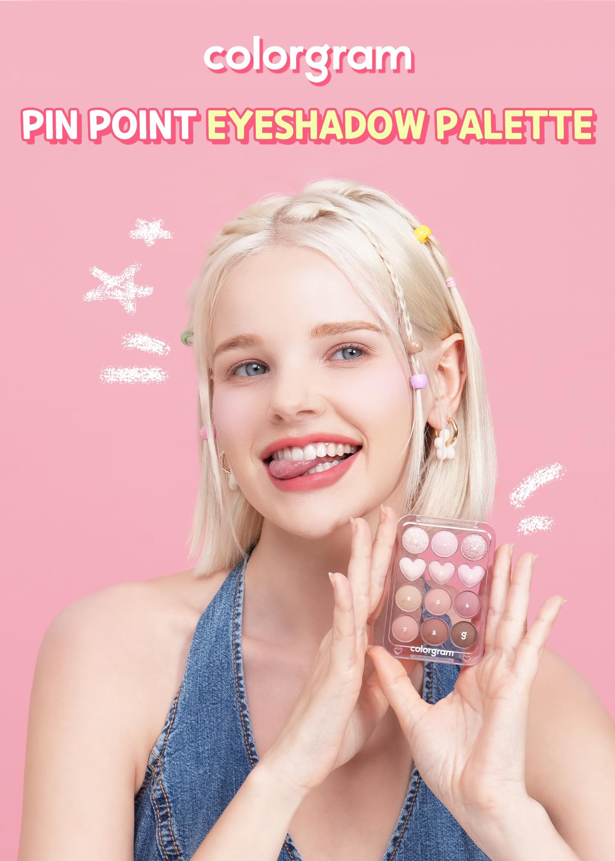 Colorgram 02 Pink Mauve palette open showing 12 shades