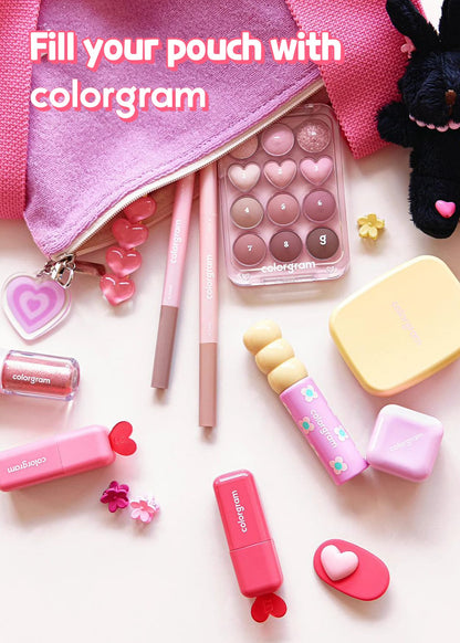 Side profile of Colorgram compact eyeshadow palette
