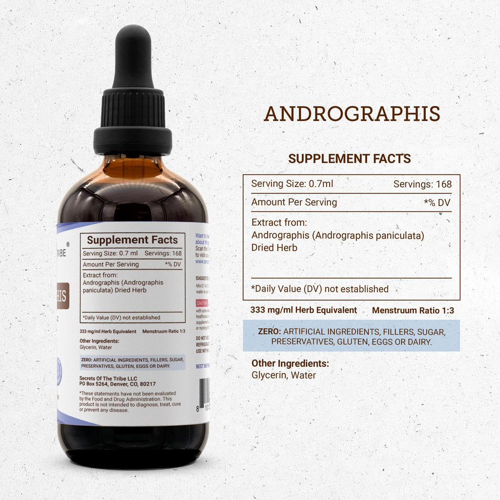 Authentic USA imported Kalmegh King of Bitters liquid extract drop presentation