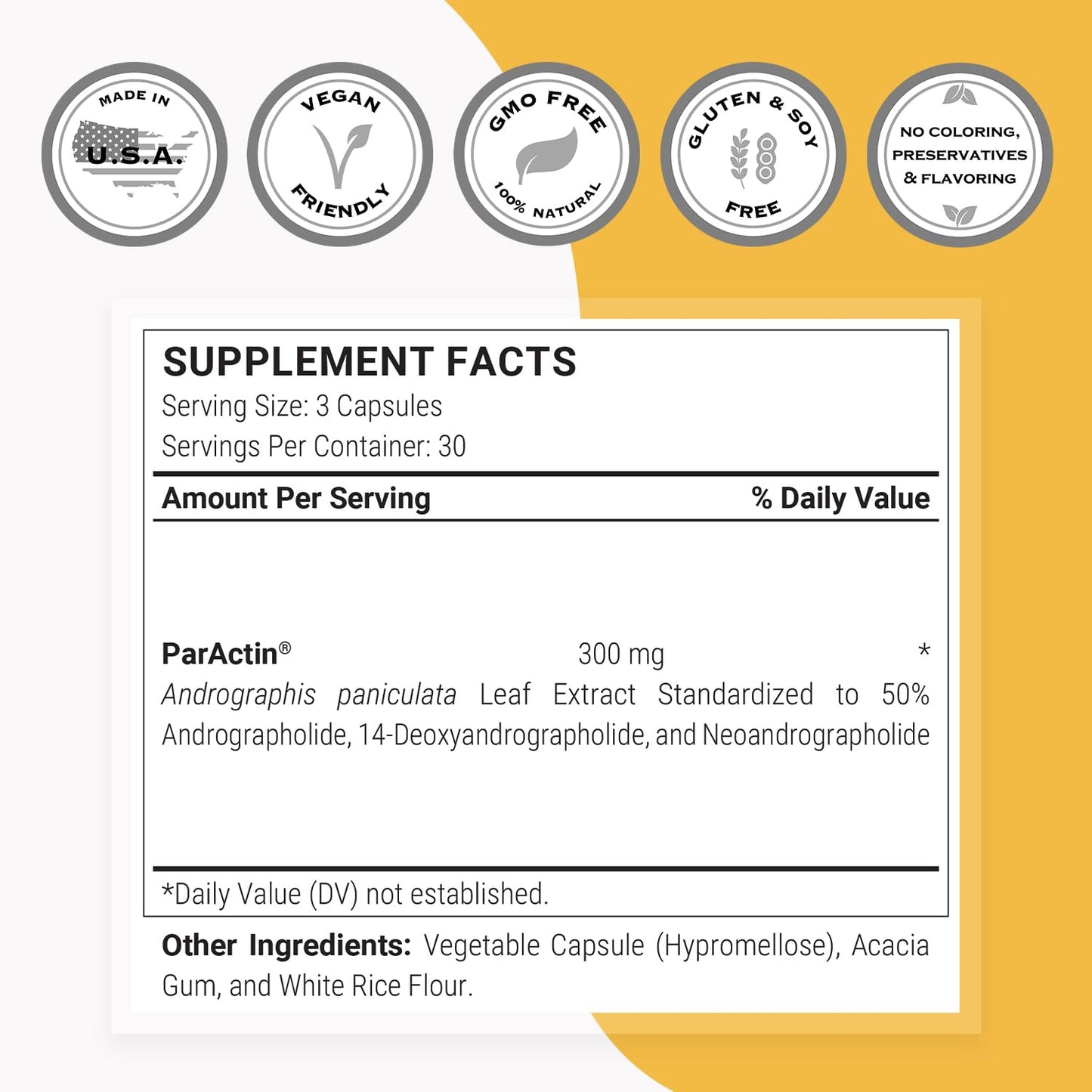 Authentic Supersmart ParActin 300mg premium herbal extract for healthy inflammatory response