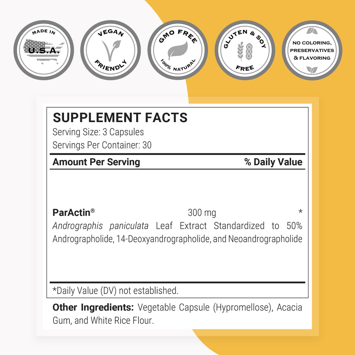 Authentic Supersmart ParActin 300mg premium herbal extract for healthy inflammatory response