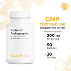 Non-GMO and gluten-free Andrographis paniculata dietary supplement bottle view