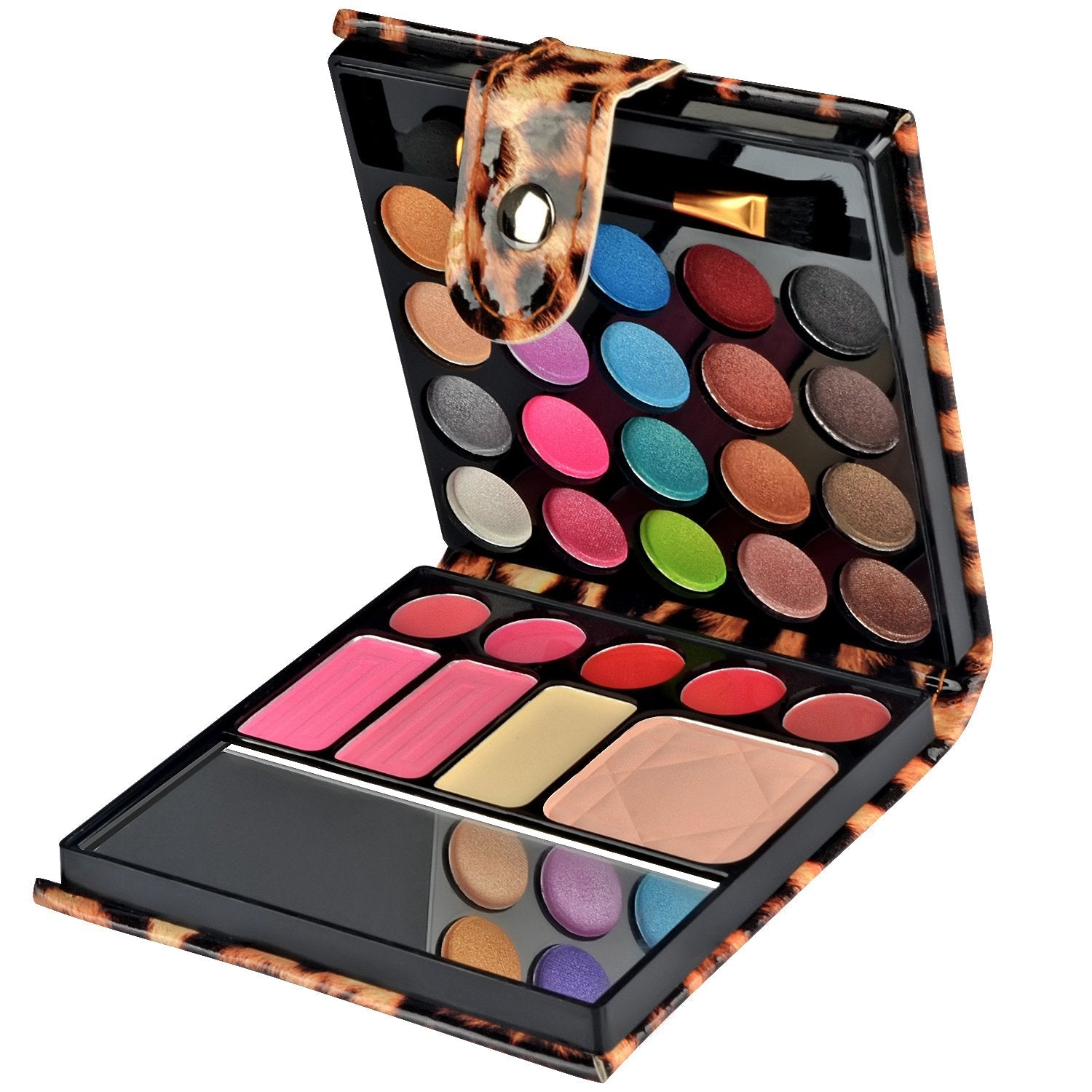 Ecvtop 29 color eyeshadow palette and lip gloss open view