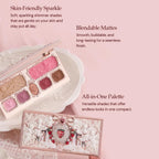 Flower Knows face palette rose gold lid with 3D cherub relief