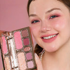 Flower Knows makeup palette matte and shimmer texture swatch