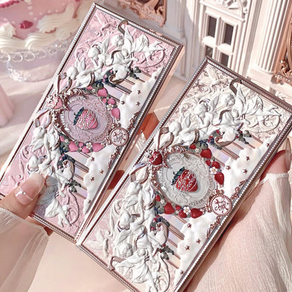 Detailed view of matte and shimmer powders in Flower Knows palette