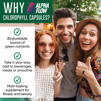 Authentic USA manufactured Alpha Flow green superfood detox capsules