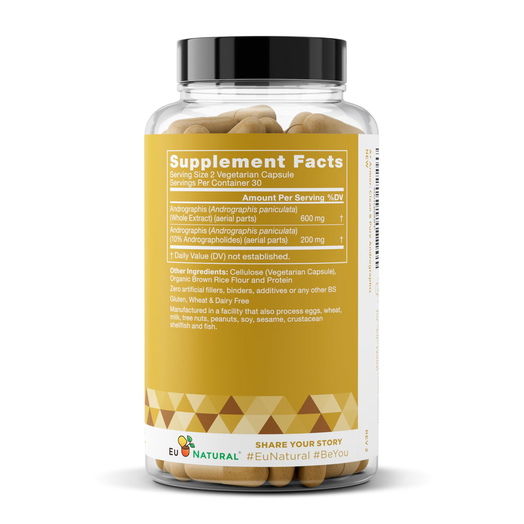 Eu Natural standardized 10 percent Andrographolides capsule dosage instructions