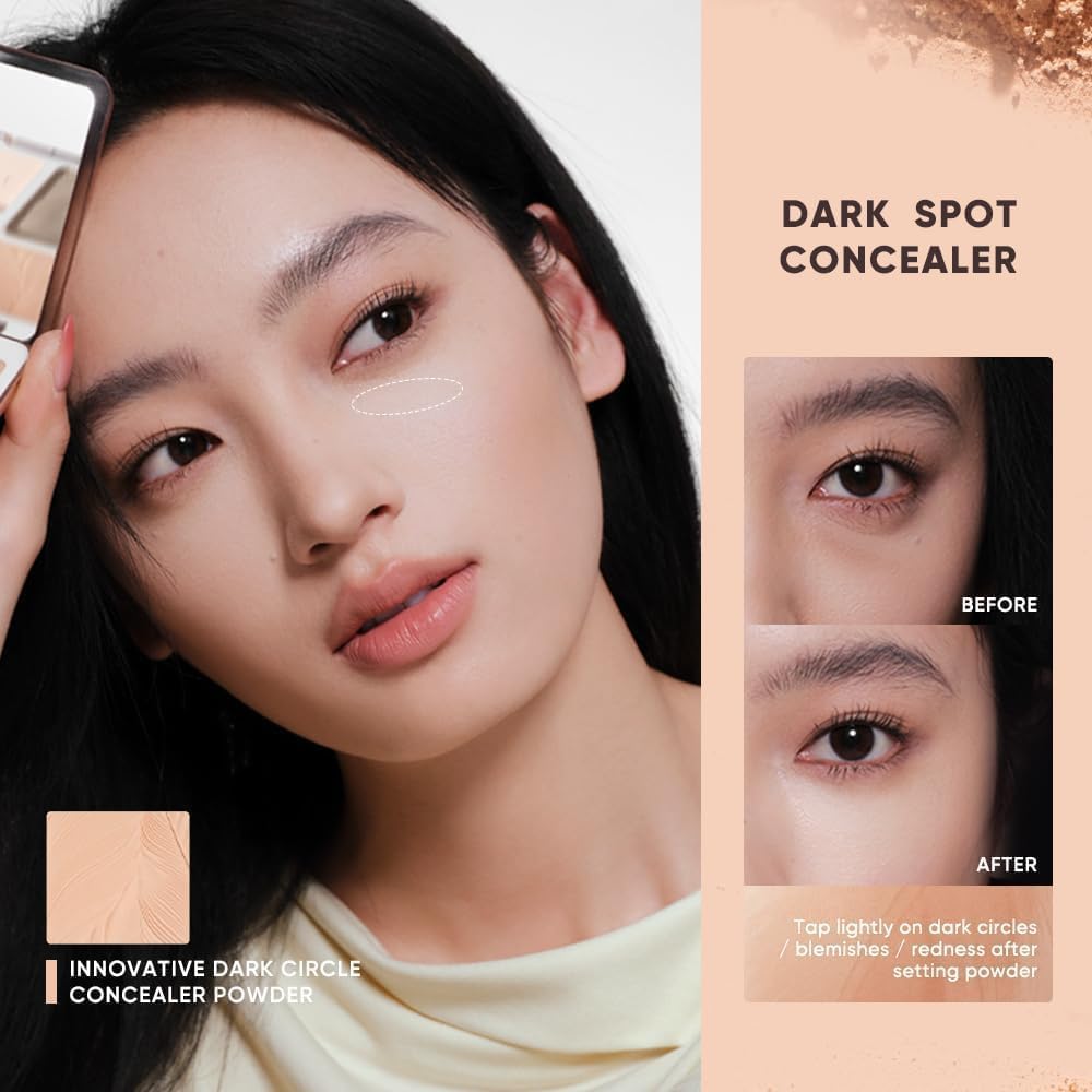 Close-up view of Judydoll contouring powder palette pans