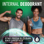 Alpha Flow mint flavor chlorophyll supplement for internal body deodorant benefits