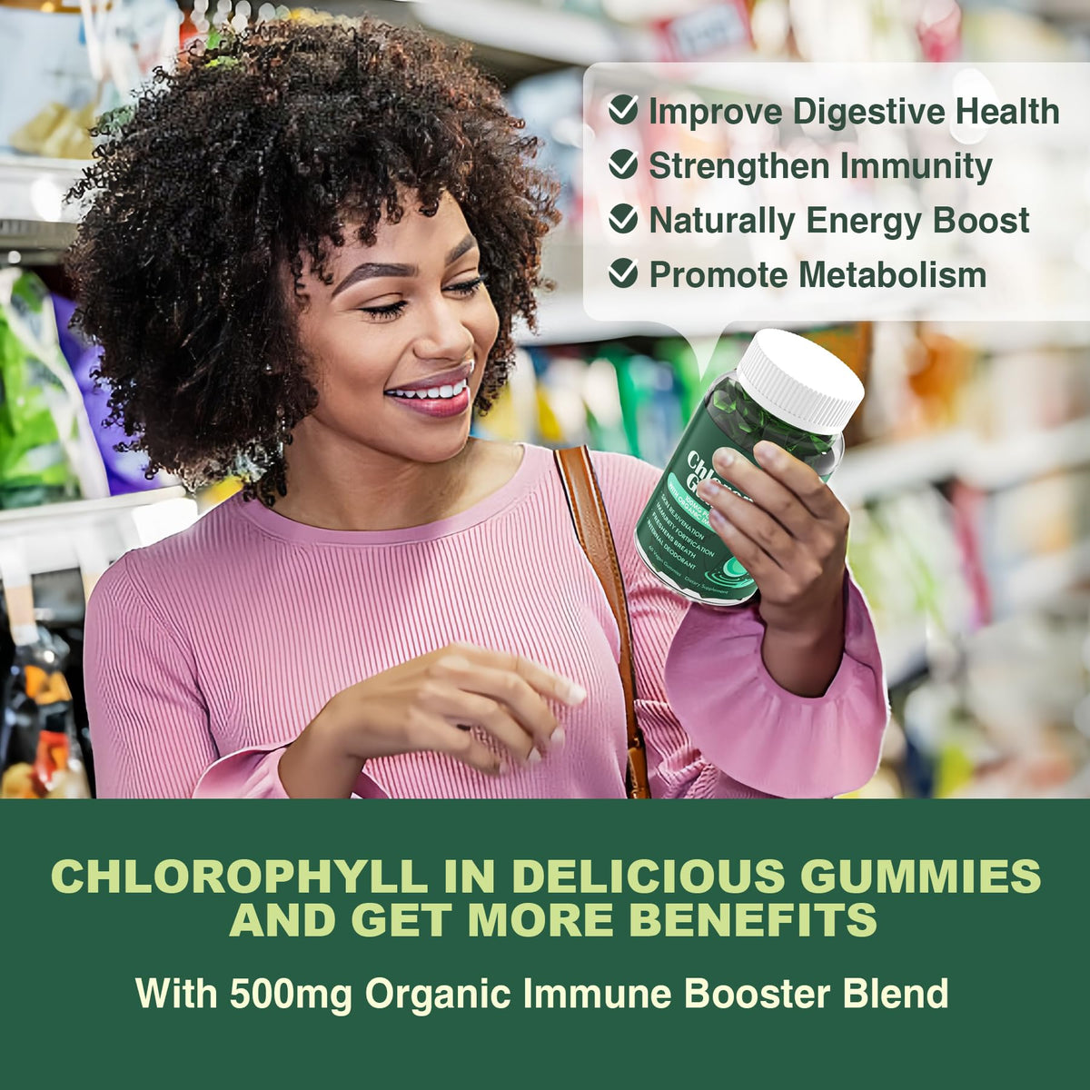 LILICARE non GMO superfood chewable vitamins for fresh breath and glowing skin