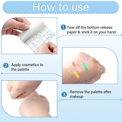 Linyuthia makeup palette showing transparent adhesive material