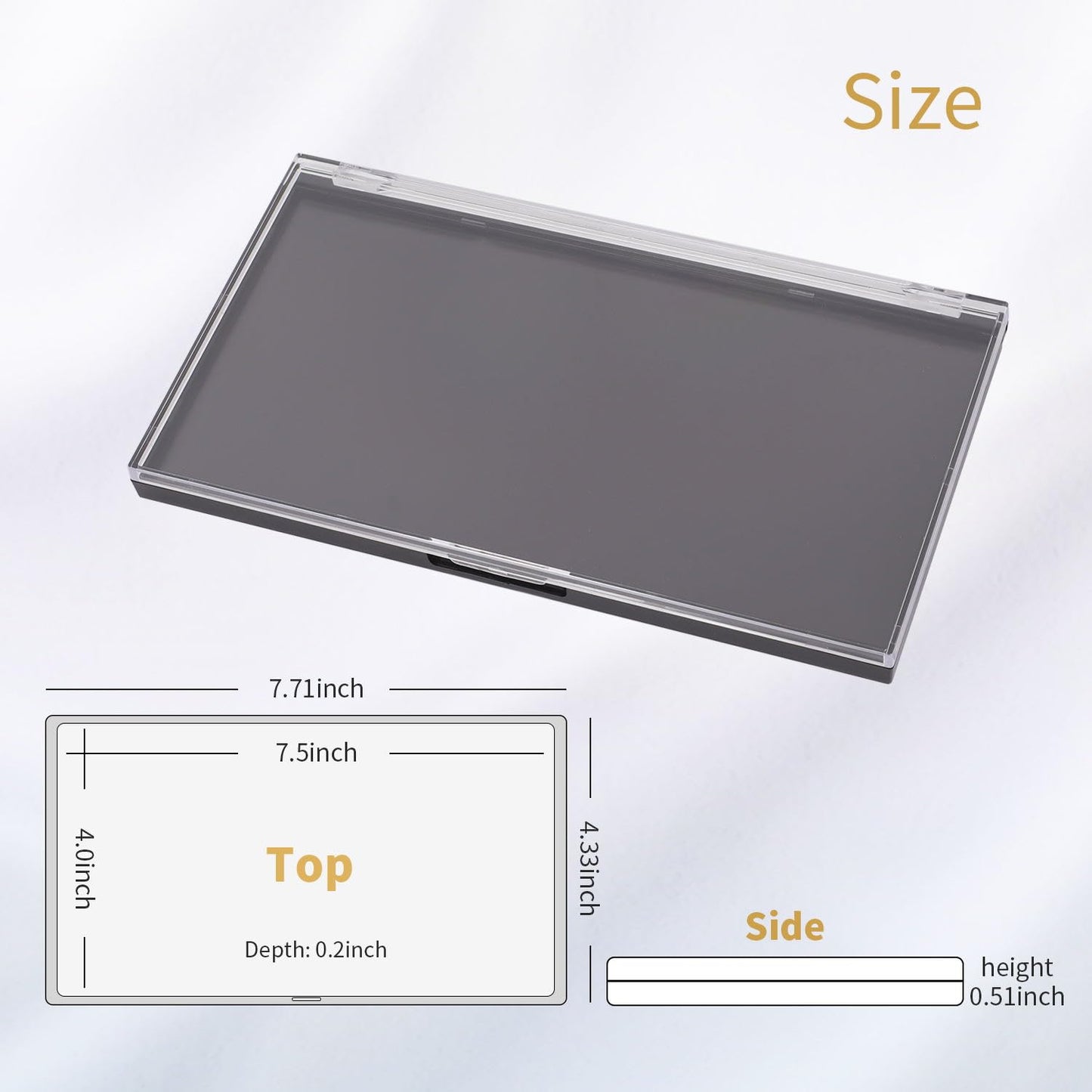 Open Ajltpa empty magnetic palette showing magnetic base
