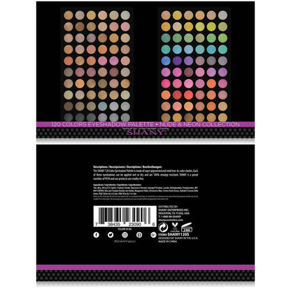 Close up of matte and shimmer eyeshadow finishes in Shany palette