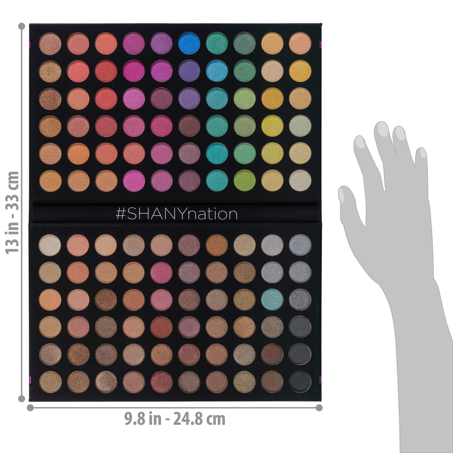 Shany Ultimate Fusion palette neutral and neon color swatches