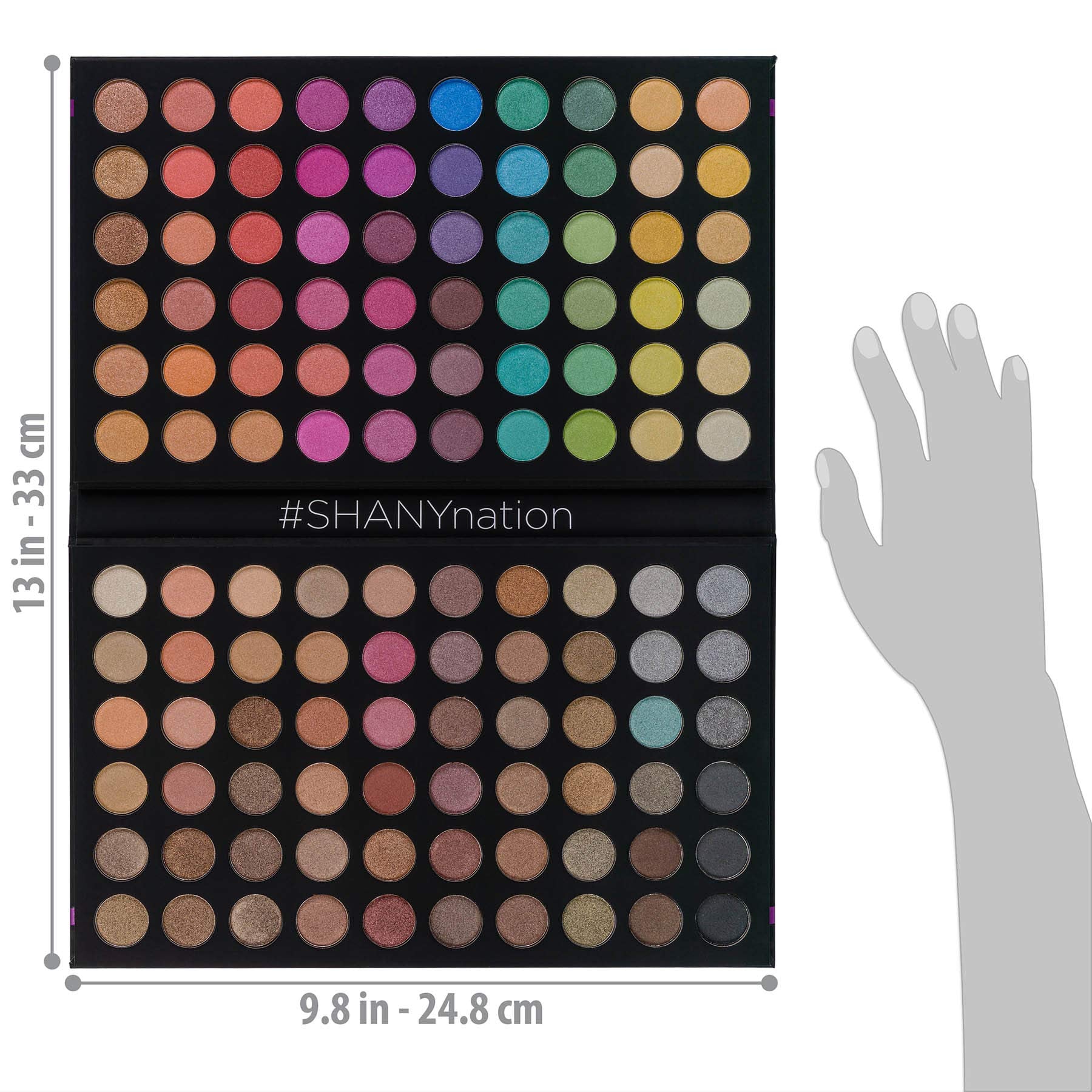 Shany Ultimate Fusion palette neutral and neon color swatches