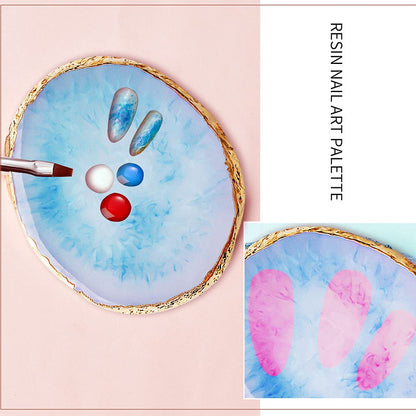 Sumaju resin nail palette used for mixing colorful gel polish