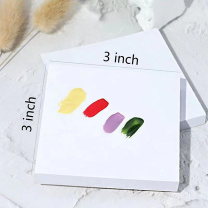 Beautifultracy nail palette paper sheets with stainless steel mixing rod