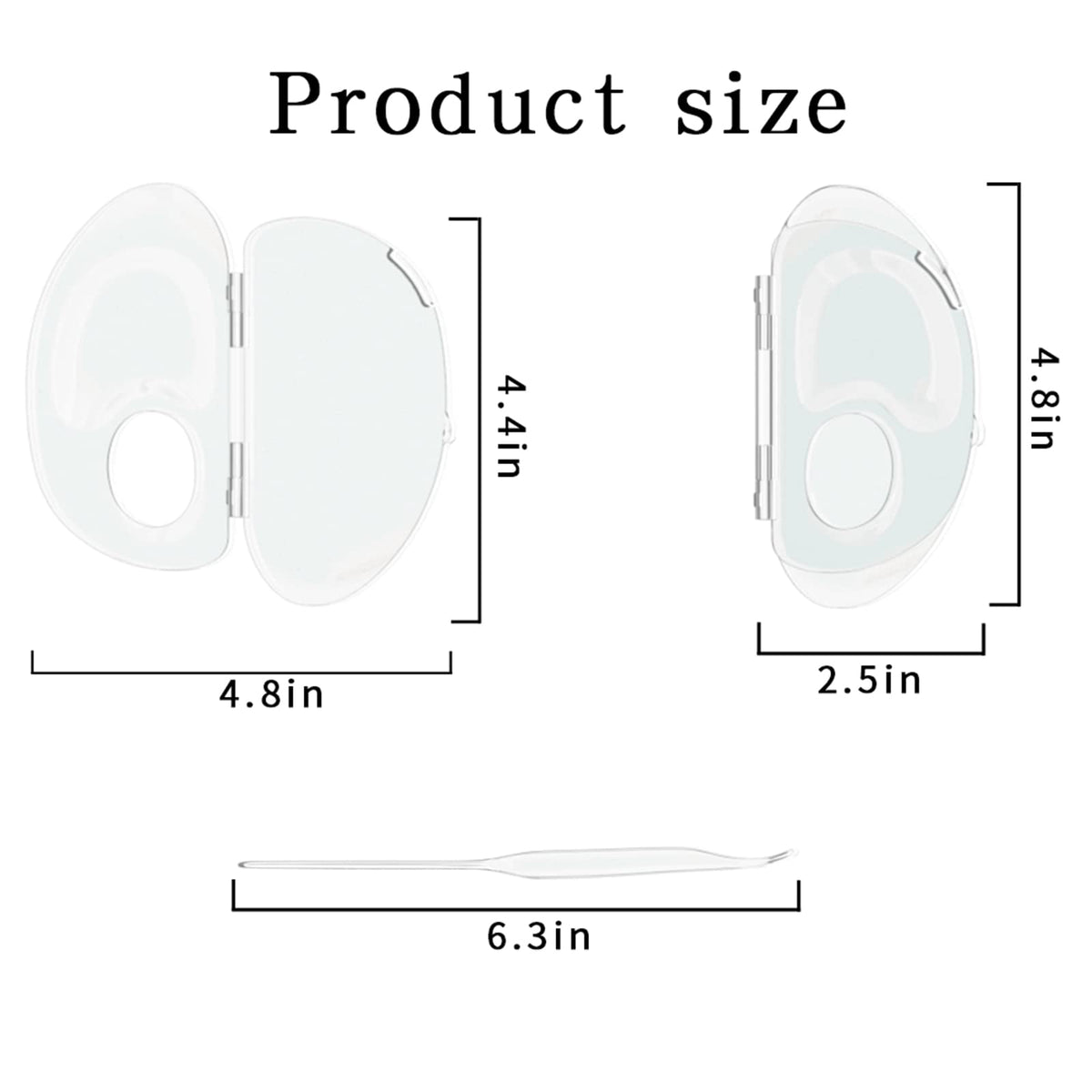 Getpuchra transparent makeup palette highlighting ergonomic thumb hole grip.