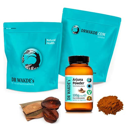 Terminalia arjuna pure herbal supplement packaging displaying product facts