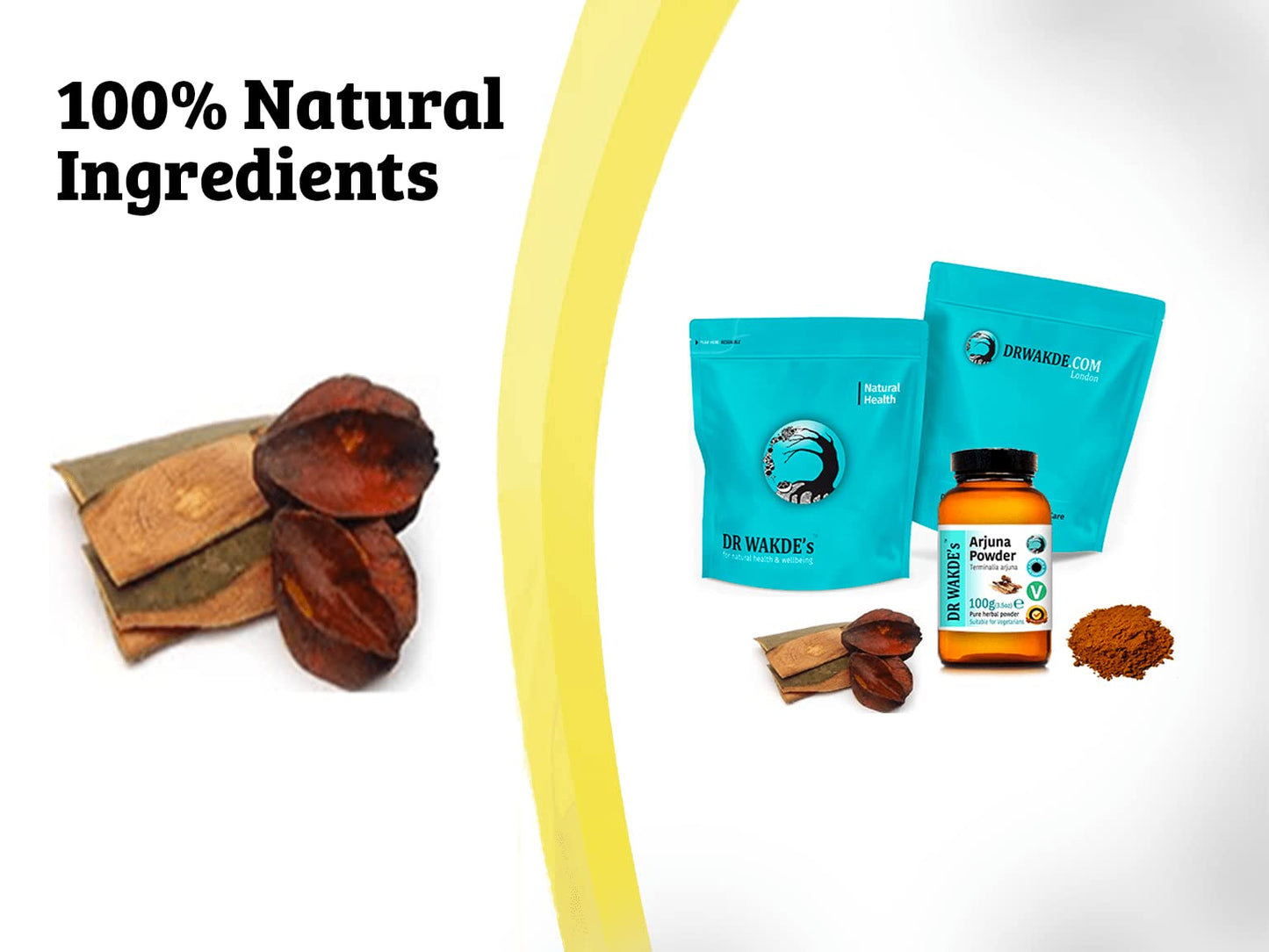 Raw dried arjuna chaal powder nutrition details and ingredient clarity