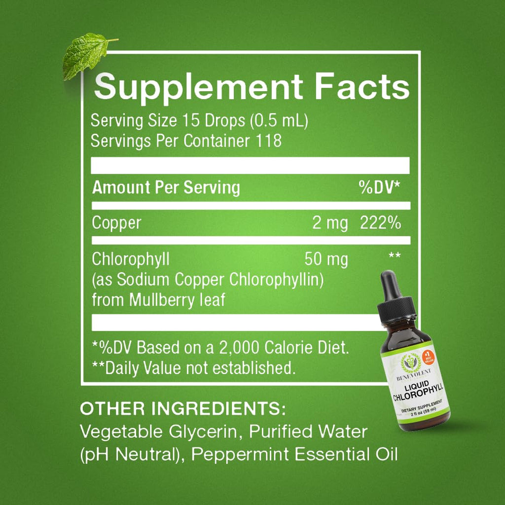 Benevolent Nourishment internal body deodorizer drops for clear skin health profile