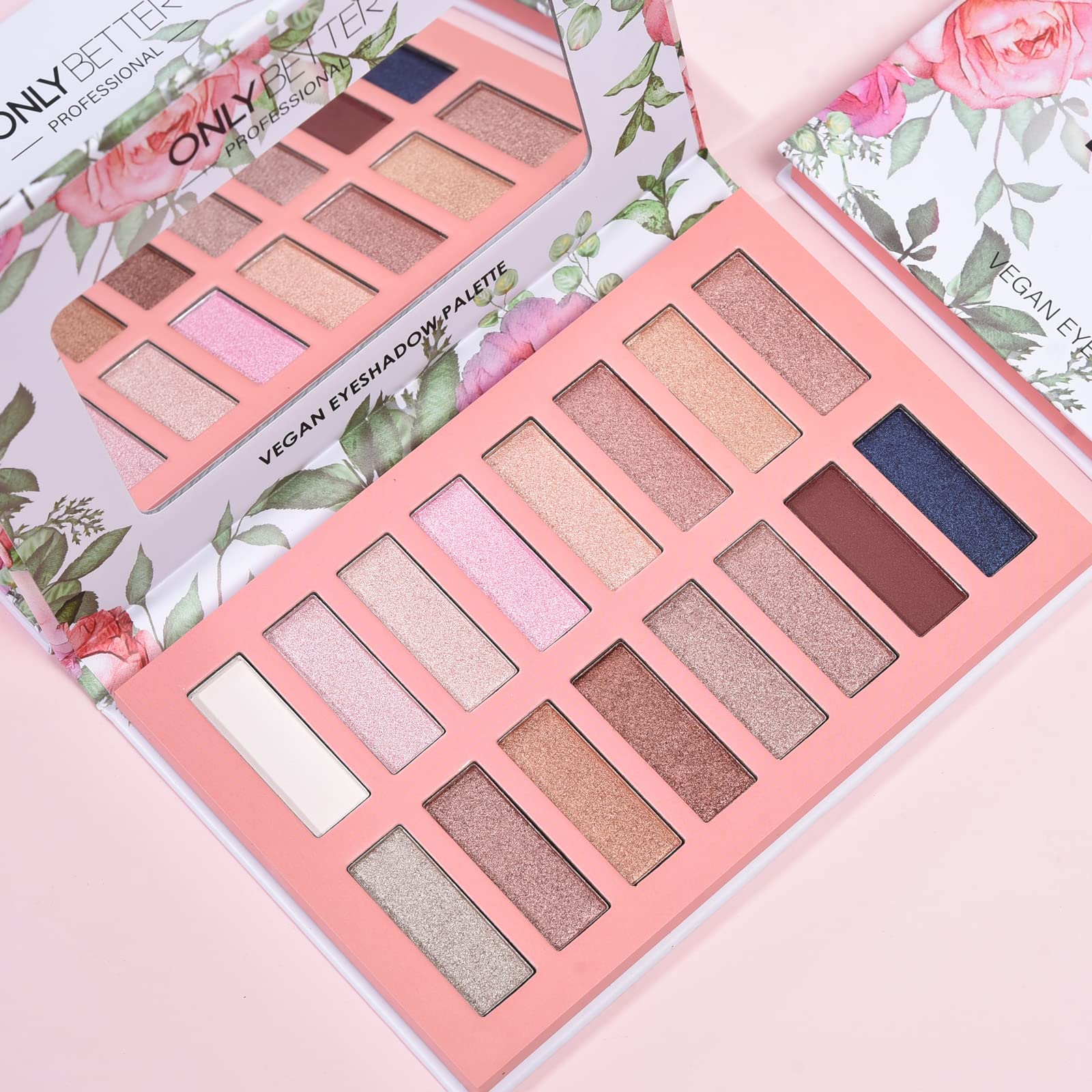 Matte and shimmer shades in Onlybetter eyeshadow palette