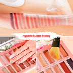 Onlybetter travel friendly nude eyeshadow palette angled side view