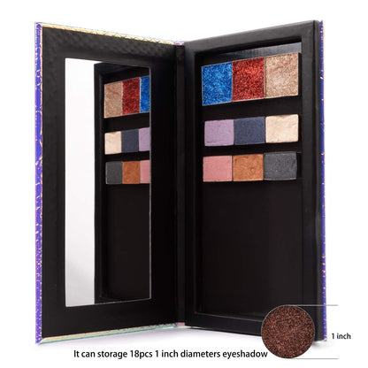 Allwon mermaid pattern magnetic palette with cosmetic pans