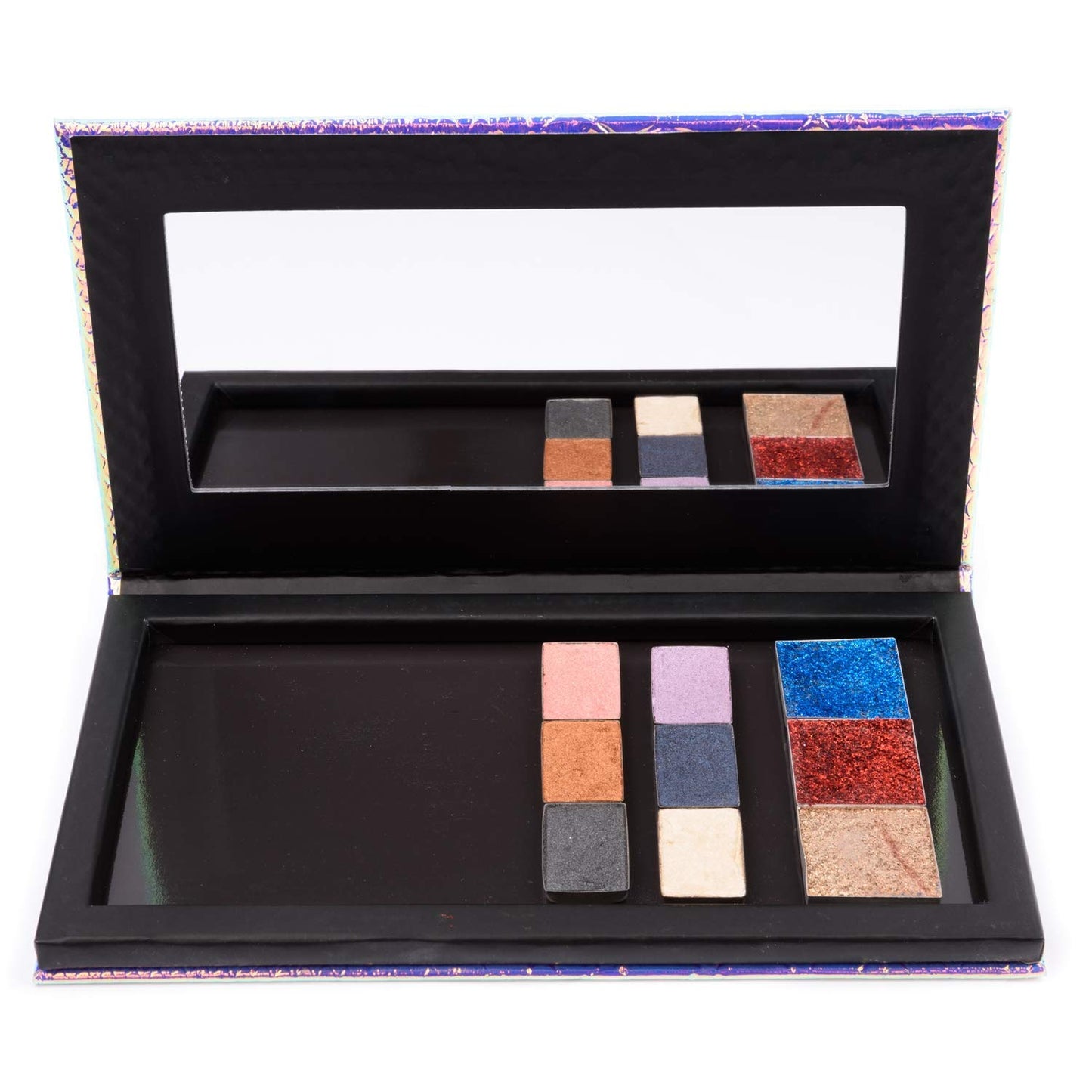 Top view of Allwon empty magnetic palette for travel