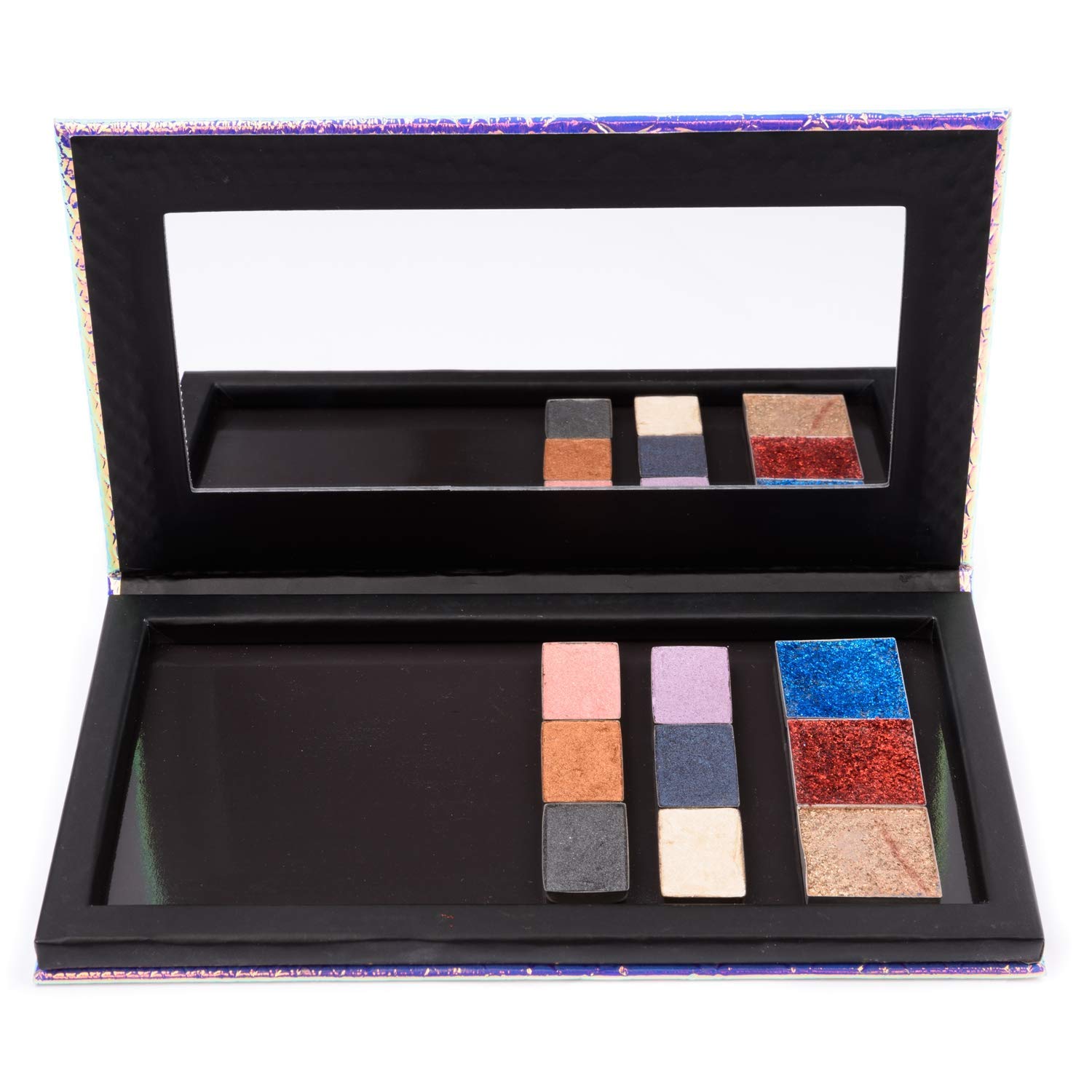 Top view of Allwon empty magnetic palette for travel
