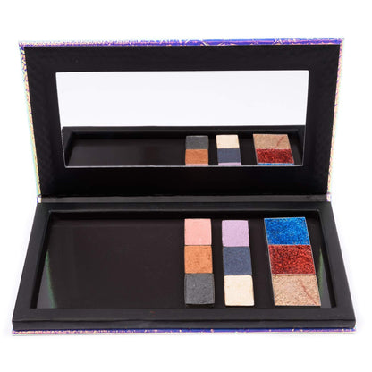 Top view of Allwon empty magnetic palette for travel
