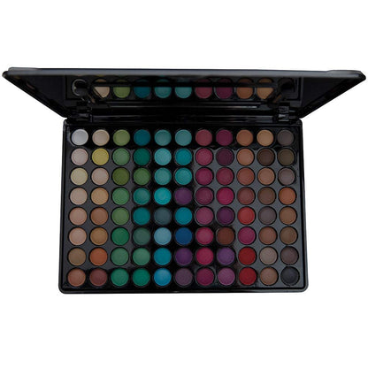 Close up of ForPro Bebeautiful professional matte eyeshadow palette colors