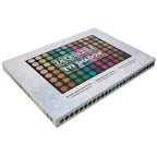 Swatch presentation highlighting the high pigment load of the matte eyeshadow collection