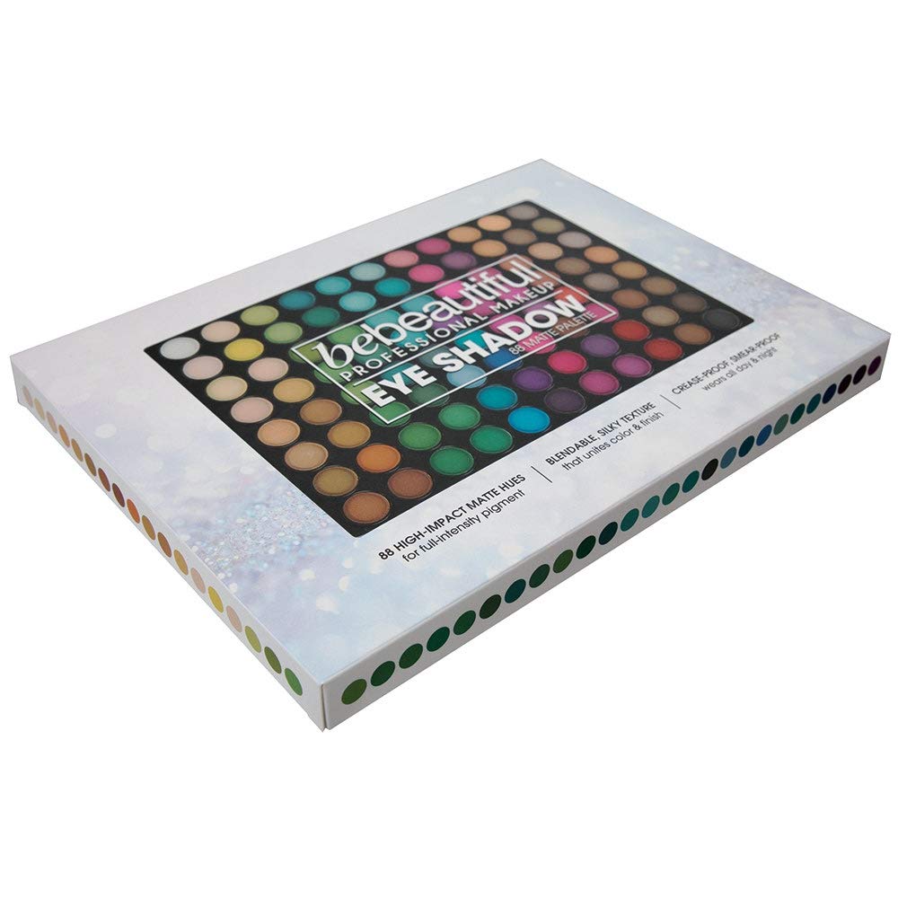 Swatch presentation highlighting the high pigment load of the matte eyeshadow collection