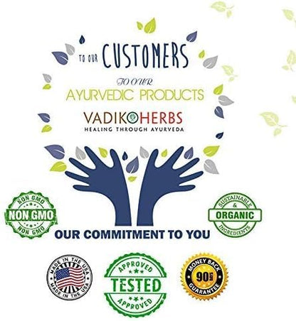 USA imported Vadik Herbs heart tonic capsules ingredients and nutritional facts side