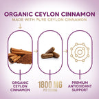 Side view of Nature's Choice true cinnamon supplement bottle