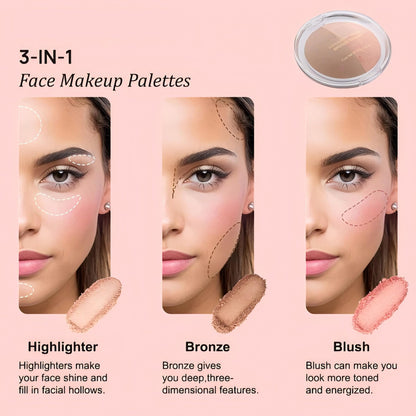 Corlo Baked Blush Highlight Bronze Palette travel friendly size
