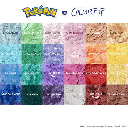 Back view of ColourPop PokÃ©mon themed cosmetic packaging