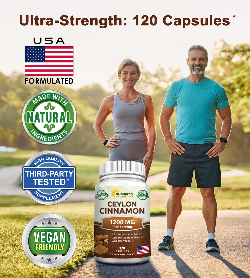 Close up of Ceylon Cinnamon vegetarian capsules
