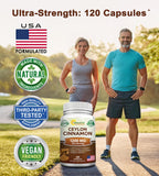Close up of Ceylon Cinnamon vegetarian capsules