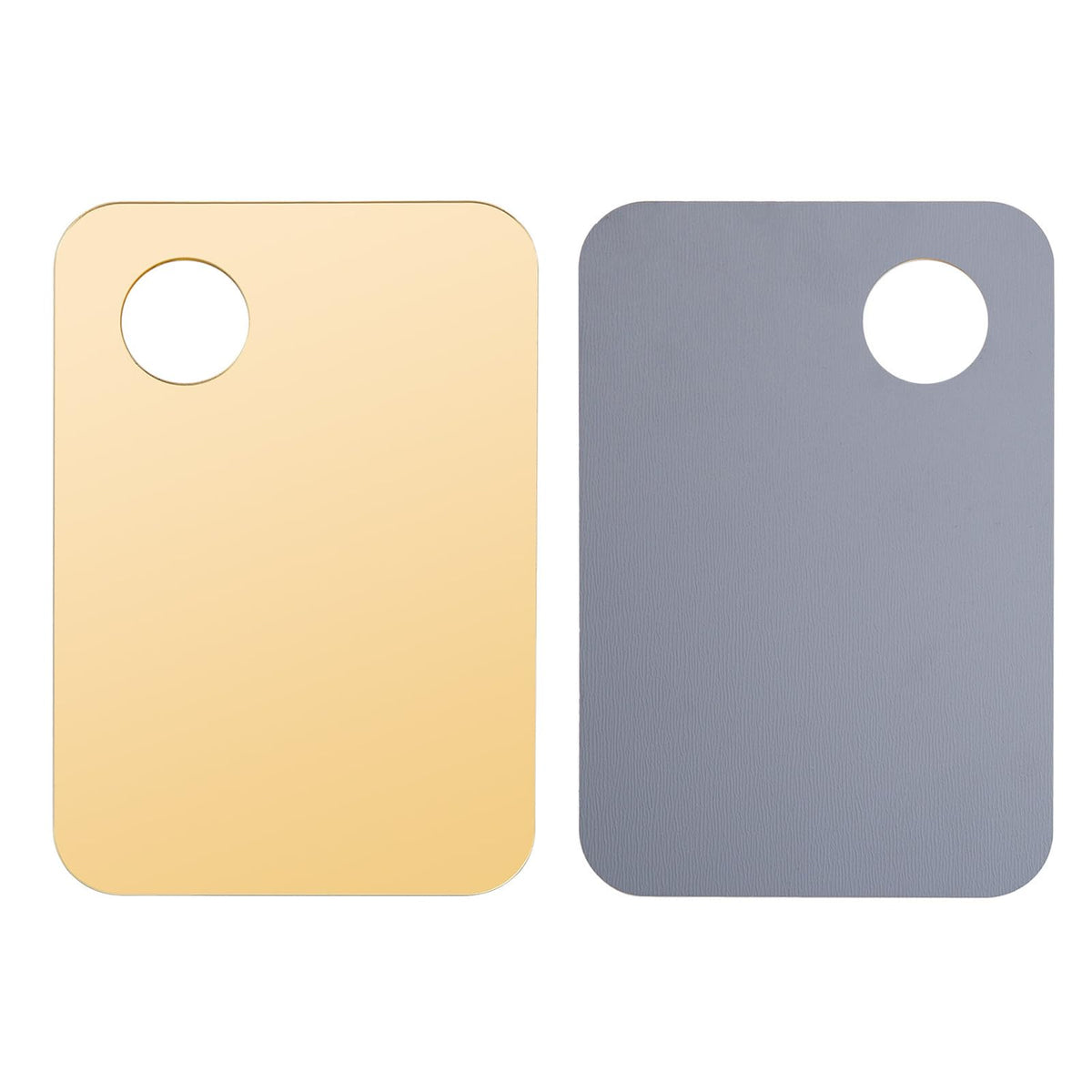 Dual-ended stainless steel spatula for makeup blending