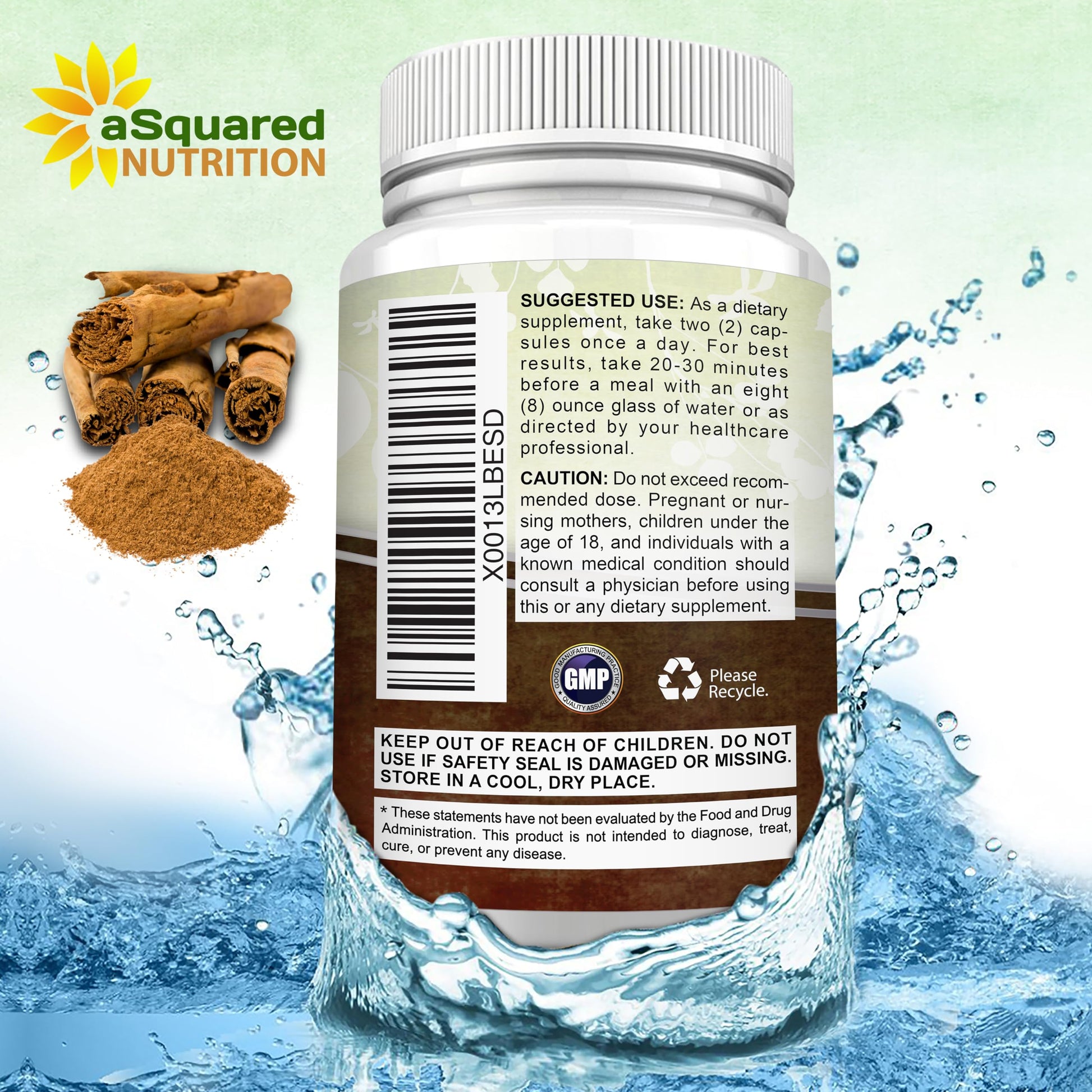 Suggested use instructions for ASquared Nutrition Ceylon Cinnamon