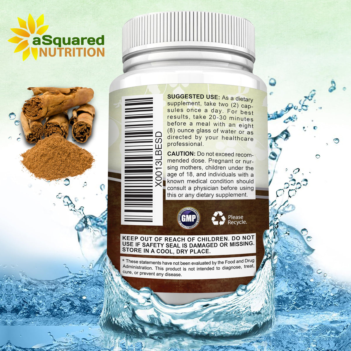Suggested use instructions for ASquared Nutrition Ceylon Cinnamon