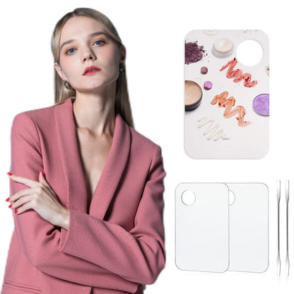 Travel size makeup mixing tools with stainless steel spatula