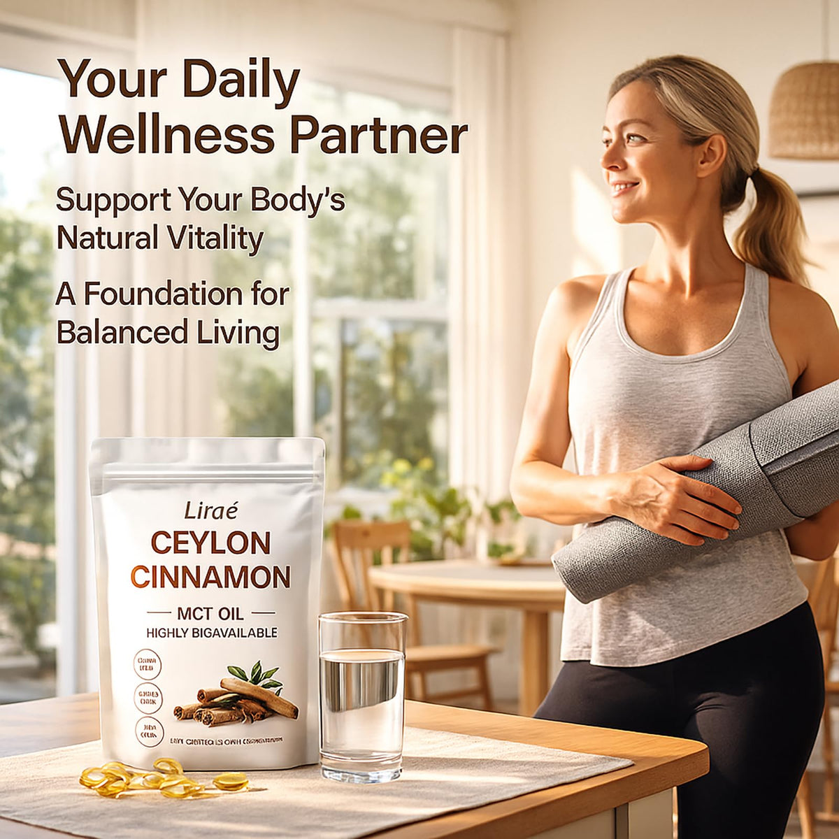 Lirae Ceylon Cinnamon 7200mg equivalent softgels