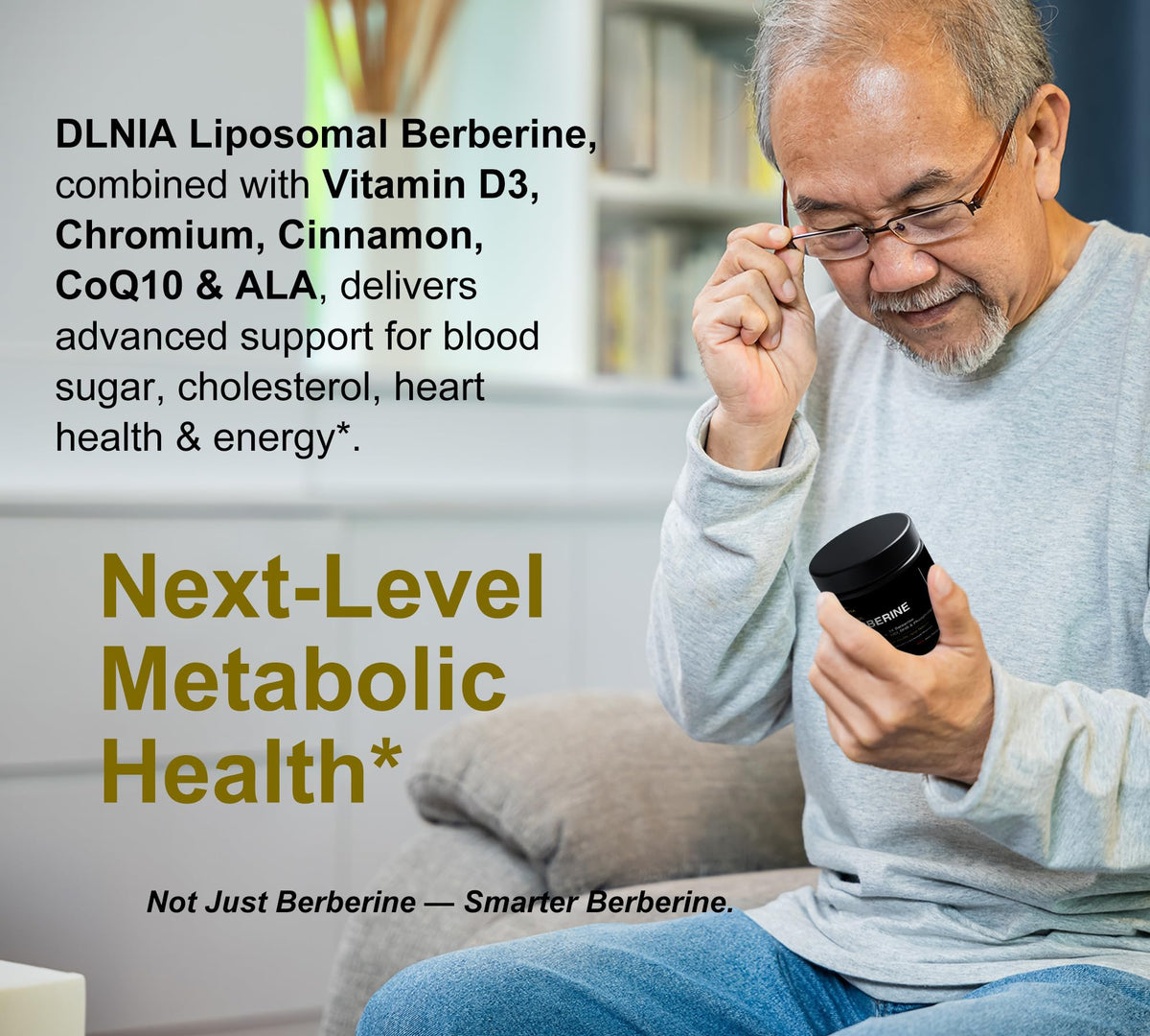 Dlnia authentic USA imported berberine supplement bottle