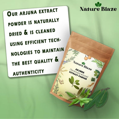 Close up view of the herbal botanical texture of pure Arjuna bark extract powder.