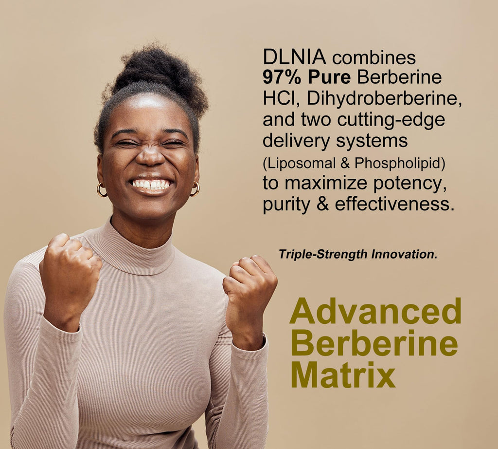 Dlnia 3x Strength Berberine with CoQ10 and Ceylon Cinnamon